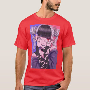 アニメガールかわいい和風美学日本のオタク1 Tシャツ