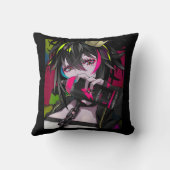 アニメガールかわいい和風美学日本のオタク クッション (裏面)