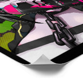 アニメガールかわいい和風美学日本のオタク ポスター (角)