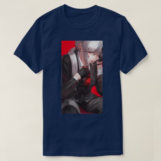 アニメガールかわいい和風美学日本のマンガO Tシャツ (デザイン正面)