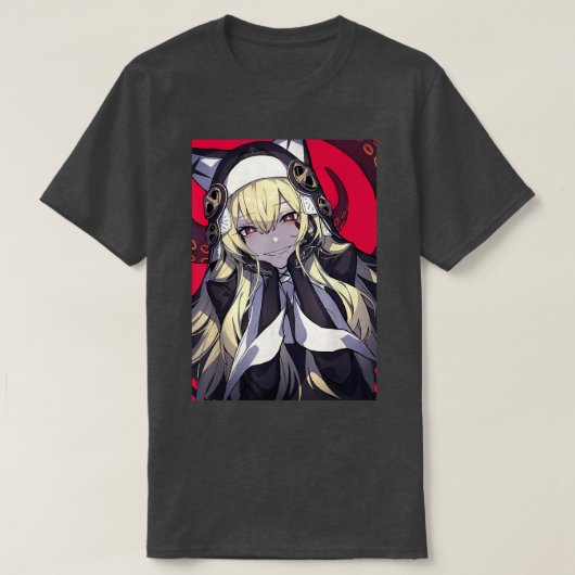 アニメガールかわいい和風美学日本のマンガO Tシャツ (デザイン正面)