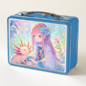 アニメガールとアクソロテパーソナライズされたル メタルランチボックス (裏面)