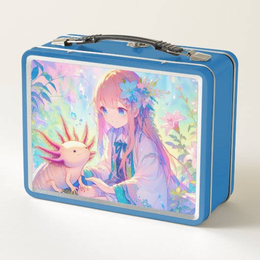 アニメガールとアクソロテパーソナライズされたル メタルランチボックス