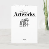 アニメガールと彼女のドラゴン神秘的誕生日 カード (裏面)