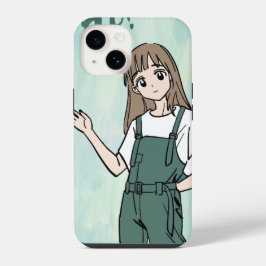 アニメガールなiPhoneケース - かわいいキャラクターデザイン iPhone 14ケース
