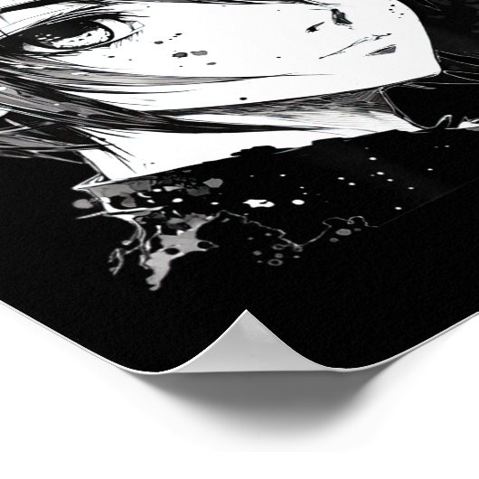 アニメガールアニメアイズインクアートスケッチスケッチfor G ポスター (角)