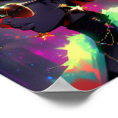 アニメガールアフリカンアメリカン・アート ポスター (角)