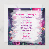 アニメガールオブカラーフローラ誕生日 招待状 (裏面)