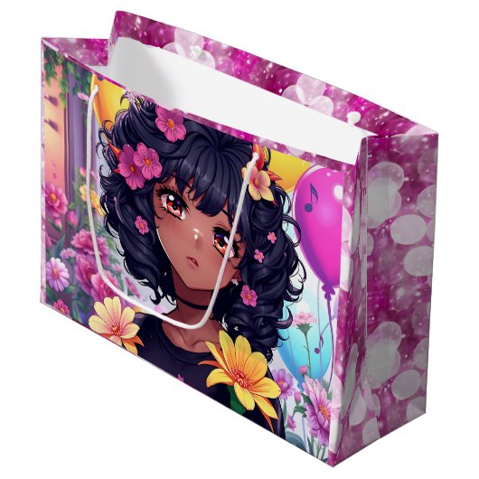 アニメガールオブカラー誕生日 ラージペーパーバッグ (正面アングル)