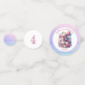 アニメガールオンユニコーン誕生日 パーソナライズされた コンフェッティ (正面)