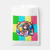 アニメガールカラフルアーポップ・アートのト誕生日パーソナライズされた フェイバーバッグ (正面)