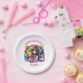 アニメガールカラフルアーポップ・アートのト誕生日パーソナライズされた ペーパープレート (パーティー)