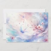 アニメガールキュート日本の誕生日招待状 招待状 (裏面)