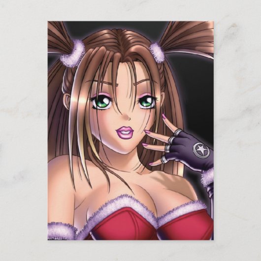 アニメガールクリスマスヘア シーズンポストカード (正面)