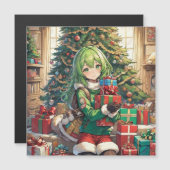 アニメガールクリスマス磁気カード (正面/裏面)