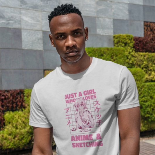 アニメガールスケッチ引用文 Tシャツ