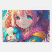 アニメガールズカラフル誕生日 ラッピングペーパーシート (正面3)