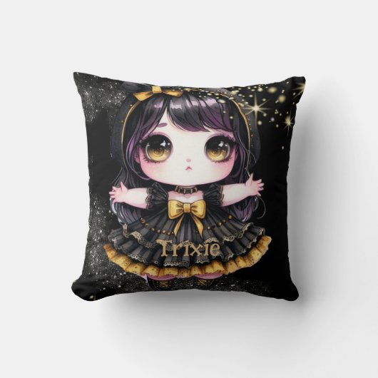 アニメガールズゴシックかわいいカスタムデコールギフトかわいい クッション (正面)