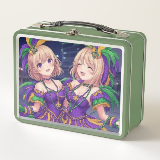 アニメガールズマルディグラ メタルランチボックス (正面)