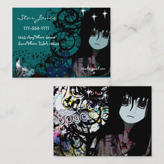 アニメガールズムーンクラウドスター 名刺 (正面/裏面)