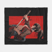 アニメガールズ10代サムライわいふ日本のオタクKaw フリースブランケット (正面(横))