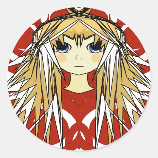 アニメガールズ ラウンドシール (正面)