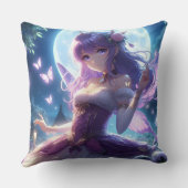 アニメガールバイオレットバタフライウィングムーンフェアリー クッション (裏面)