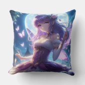 アニメガールバイオレットバタフライウィングムーンフェアリー クッション (正面)