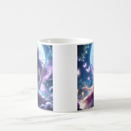 アニメガールバイオレットバタフライウィングムーンフェアリー コーヒーマグカップ (中央)