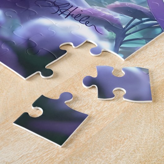 アニメガールバイオレットバタフライウィングムーンフェアリー ジグソーパズル (側面)