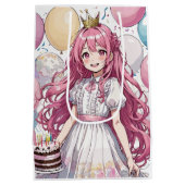 アニメガールバースデーミディアム抱き枕 ミディアムペーパーバッグ (裏面)