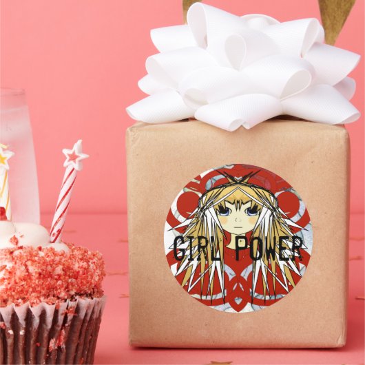 アニメガールパワー ラウンドシール (パーティー)