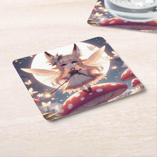 アニメガールピクシーヒッパイムーンフェアリー スクエアペーパーコースター (アングル)
