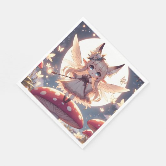 アニメガールピクシーヒッパイムーンフェアリー スタンダードランチョンナプキン (角)