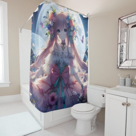 アニメガールフラワームーンフェアリー シャワーカーテン (インサイチュ)
