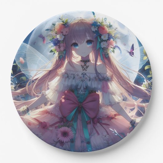 アニメガールフラワームーンフェアリー ペーパープレート (正面)