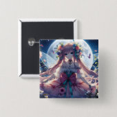 アニメガールフラワームーンフェアリー 缶バッジ (正面&裏面)