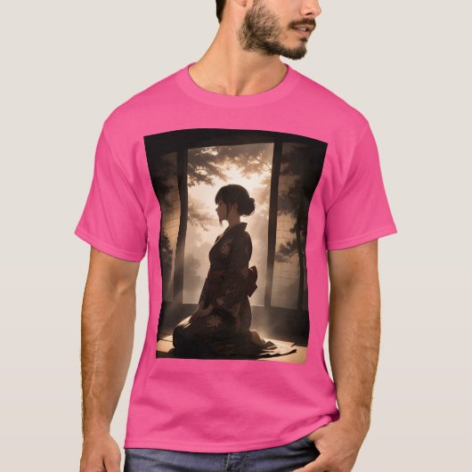 アニメガールポスター Tシャツ (正面)