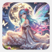 アニメガールムーンフェアリープリンセスインガーデン スクエアシール (正面)