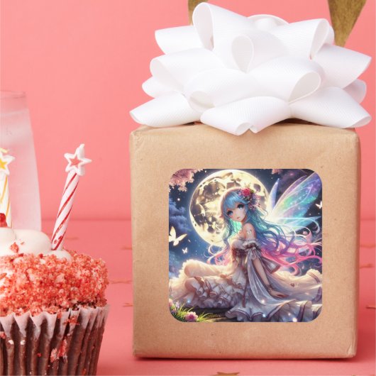 アニメガールムーンフェアリープリンセスインガーデン スクエアシール (パーティー)