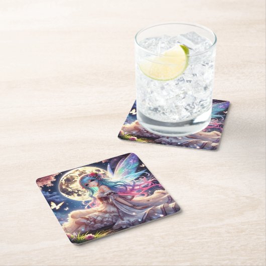 アニメガールムーンフェアリープリンセスインガーデン スクエアペーパーコースター (インサイチュ)