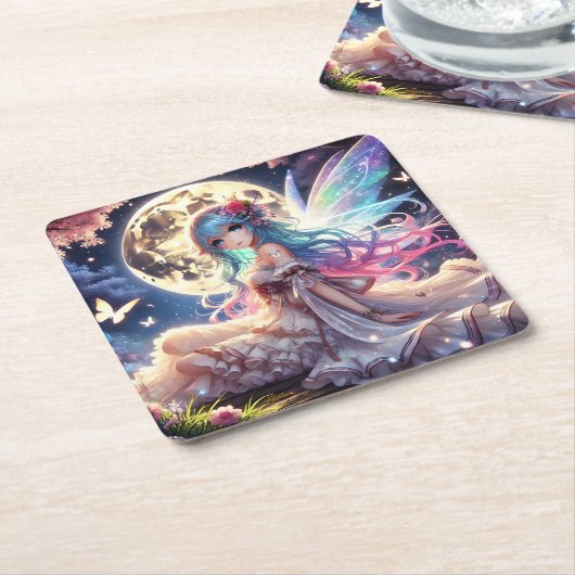 アニメガールムーンフェアリープリンセスインガーデン スクエアペーパーコースター (アングル)