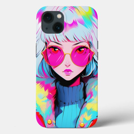 アニメガールモダンアカラフルート Case-Mate iPhoneケース (裏面)
