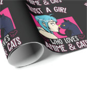 アニメガールラブキャットオタク日本の漫画マンガファン ラッピングペーパー (ロールコーナー)