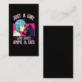 アニメガールラブ猫オタク日本の漫画マンガファン 名刺 (正面/裏面)