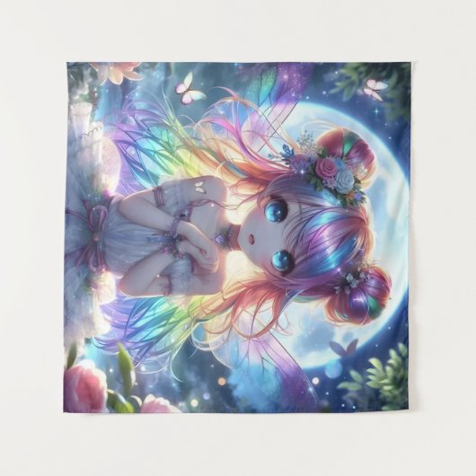 アニメガールレインボーヘアムーンフェアリー タペストリー (正面(横))