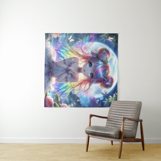 アニメガールレインボーヘアムーンフェアリー タペストリー (インサイチュ(横))