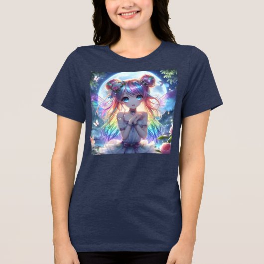 アニメガールレインボーヘアムーンフェアリー トライブレンドＴシャツ (正面)