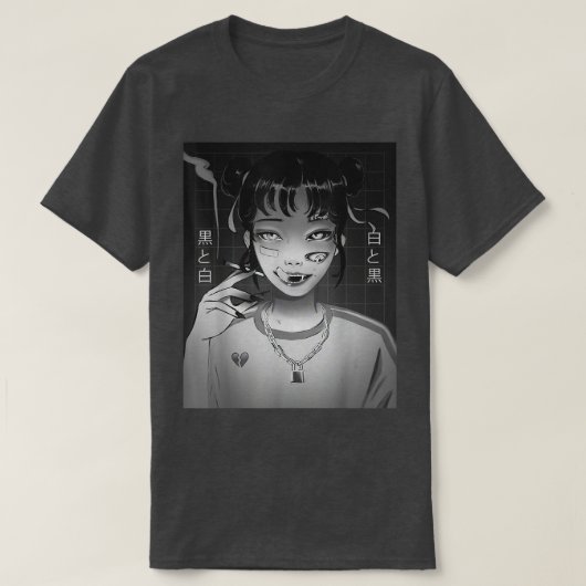 アニメガール妖怪和風マンガ美学日本の展 Tシャツ (デザイン正面)