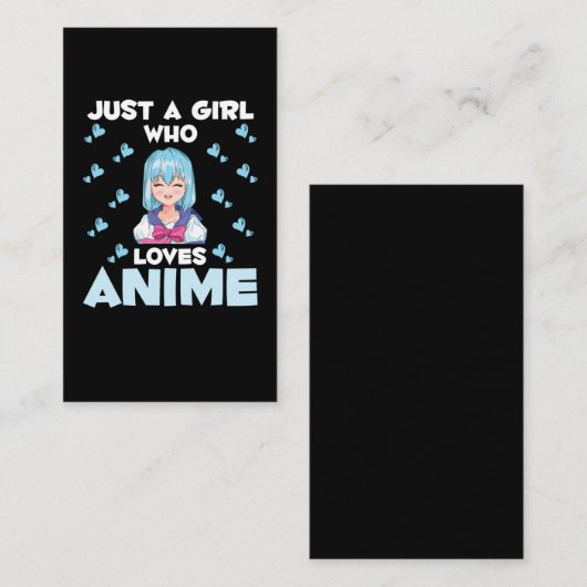 アニメガール日本のオタクマンガジャパン 名刺 (正面/裏面)